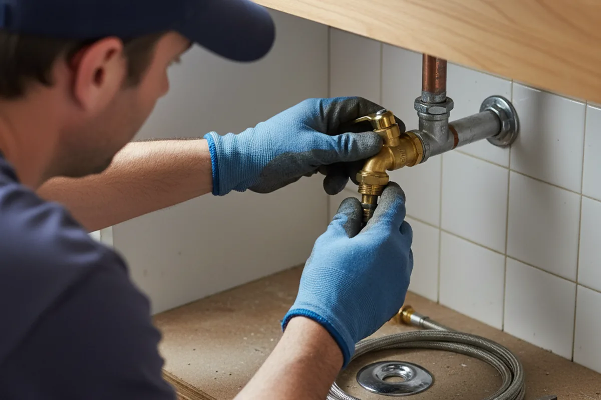 Shutoff valve and fitting work during Emergency Plumbing in Ayer